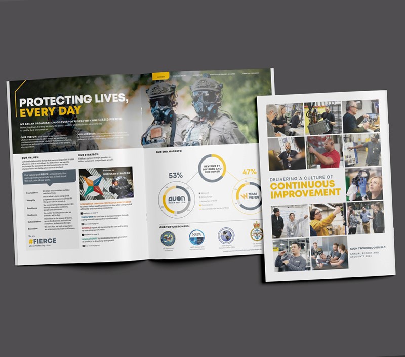 Image showing the front cover and inside page of the Annual Report